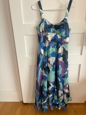 Hutch Multi-Blue Green Purple Print Sundress